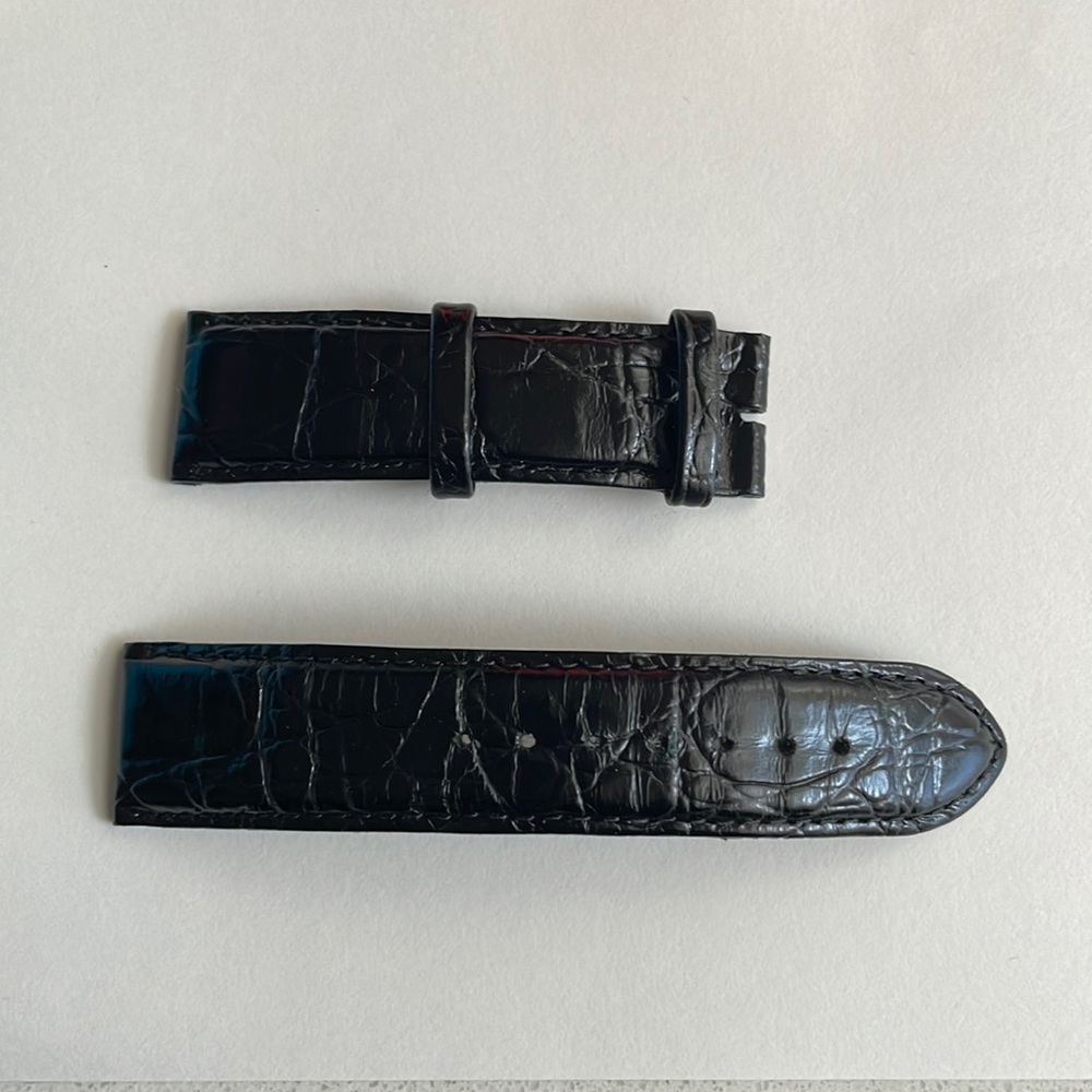 New watch leather belt black